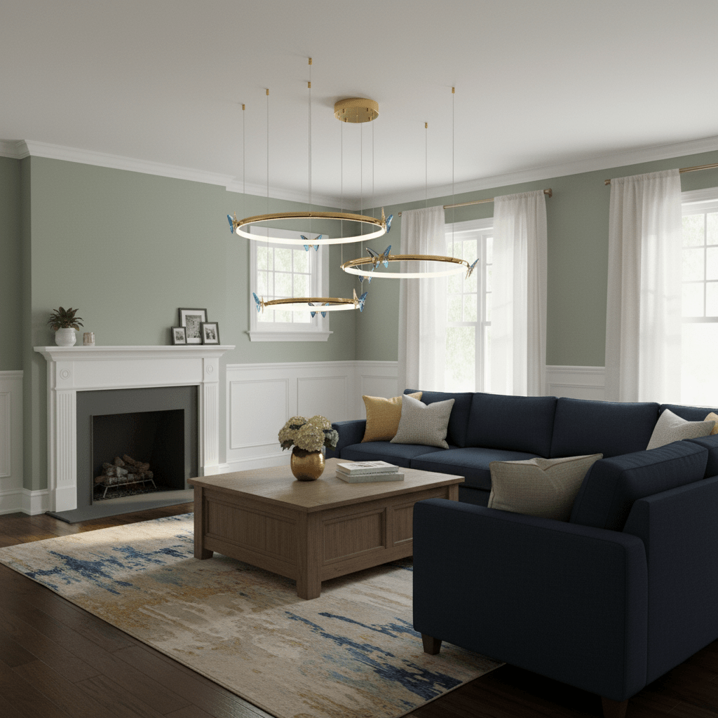 Blue Butterfly Chandelier - Vakkerlight