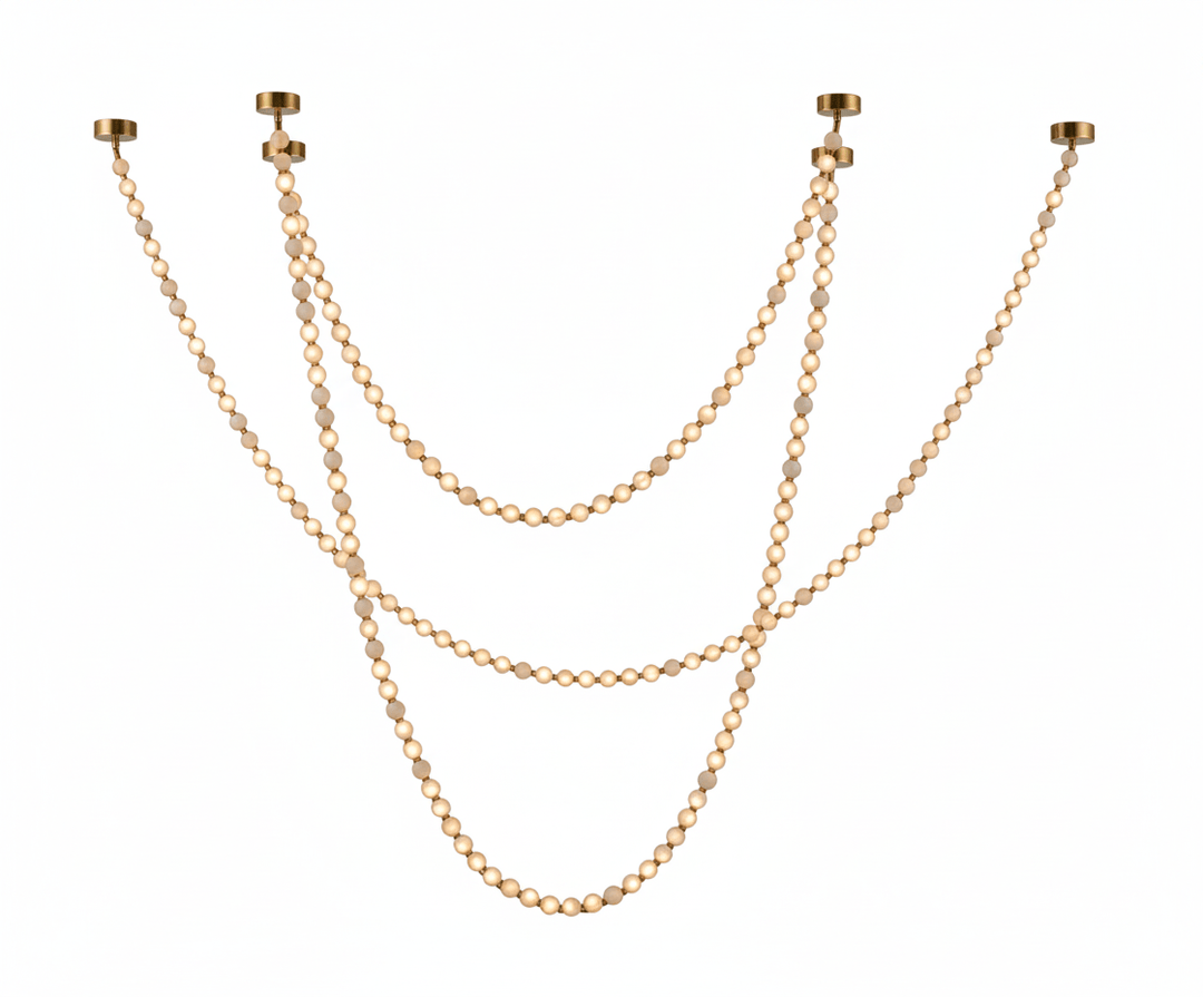 Alabaster Pearl Necklace Chandelier - Vakkerlight
