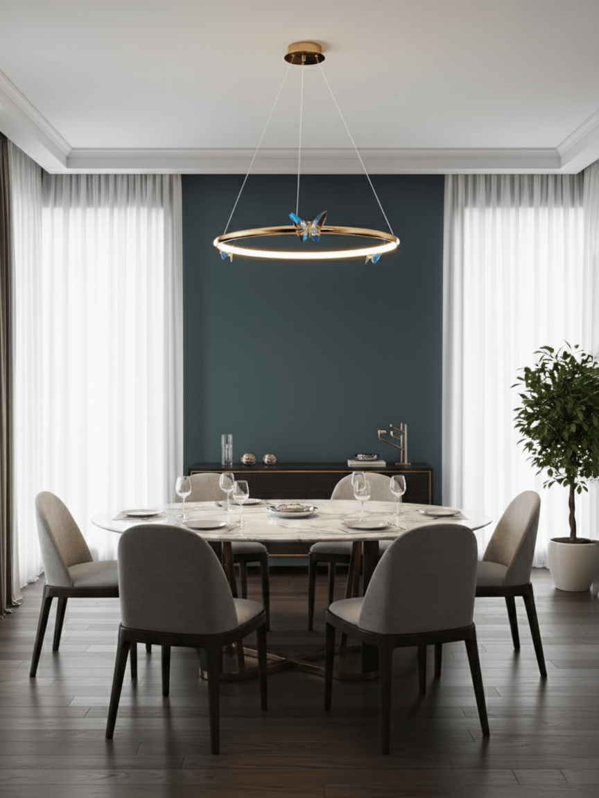Blue Butterfly Chandelier - Vakkerlight