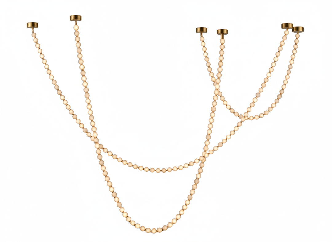 Alabaster Pearl Necklace Chandelier - Vakkerlight