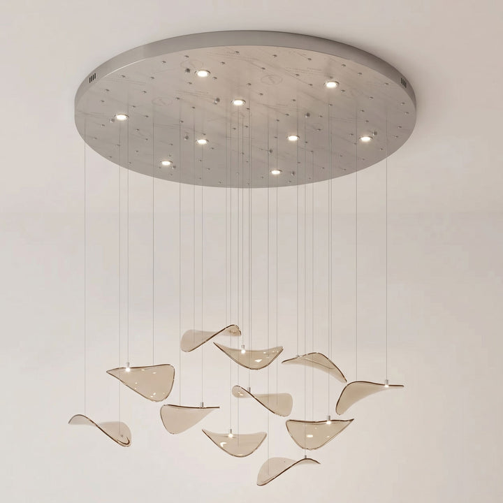 Wave Floating Leaf Chandelier - Vakkerlight