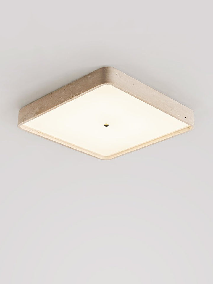 Geo Travertine Square Ceiling Light - Vakkerlight