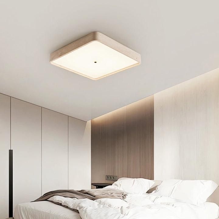 Geo Travertine Square Ceiling Light - Vakkerlight