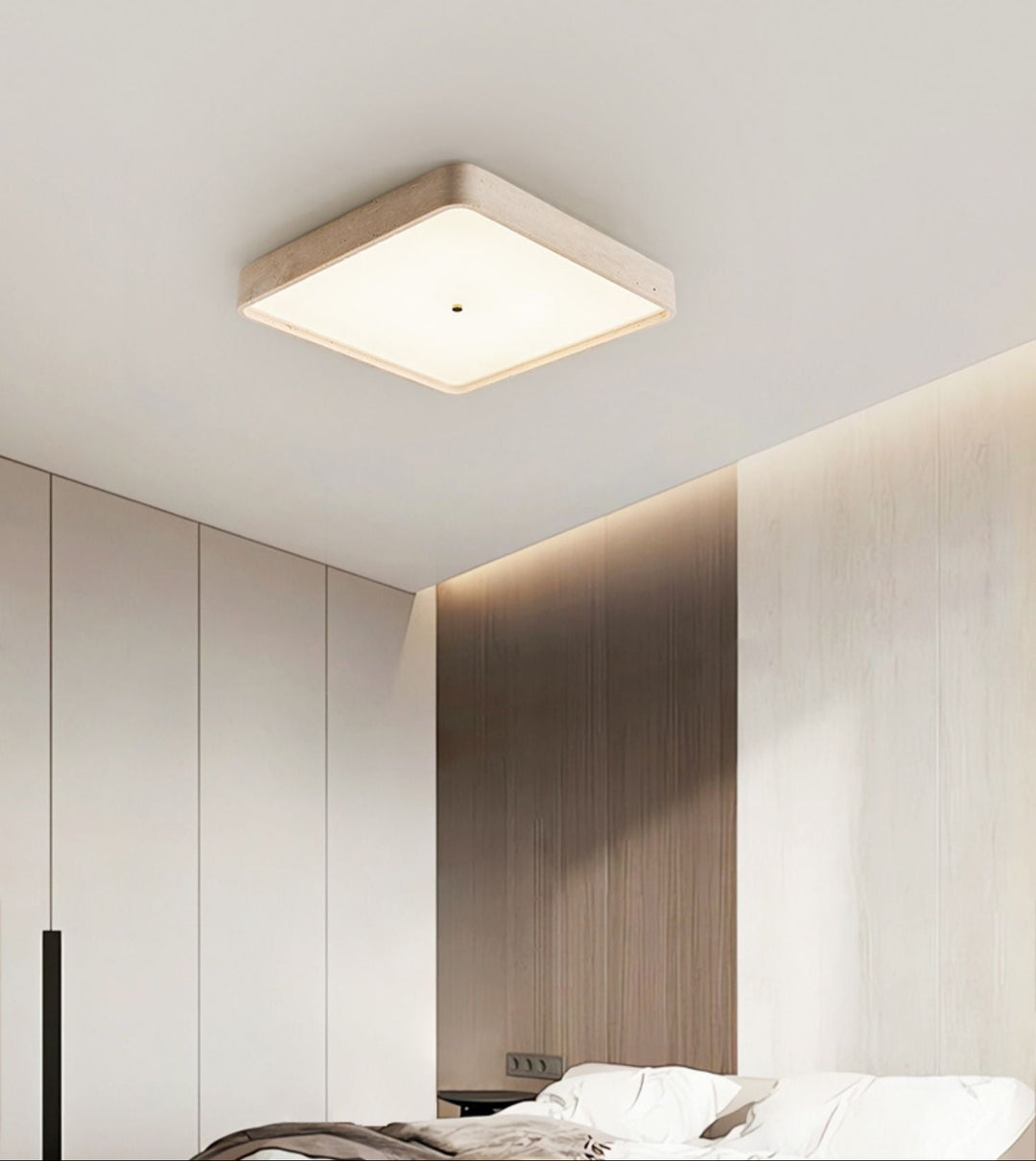 Geo Travertine Square Ceiling Light - Vakkerlight