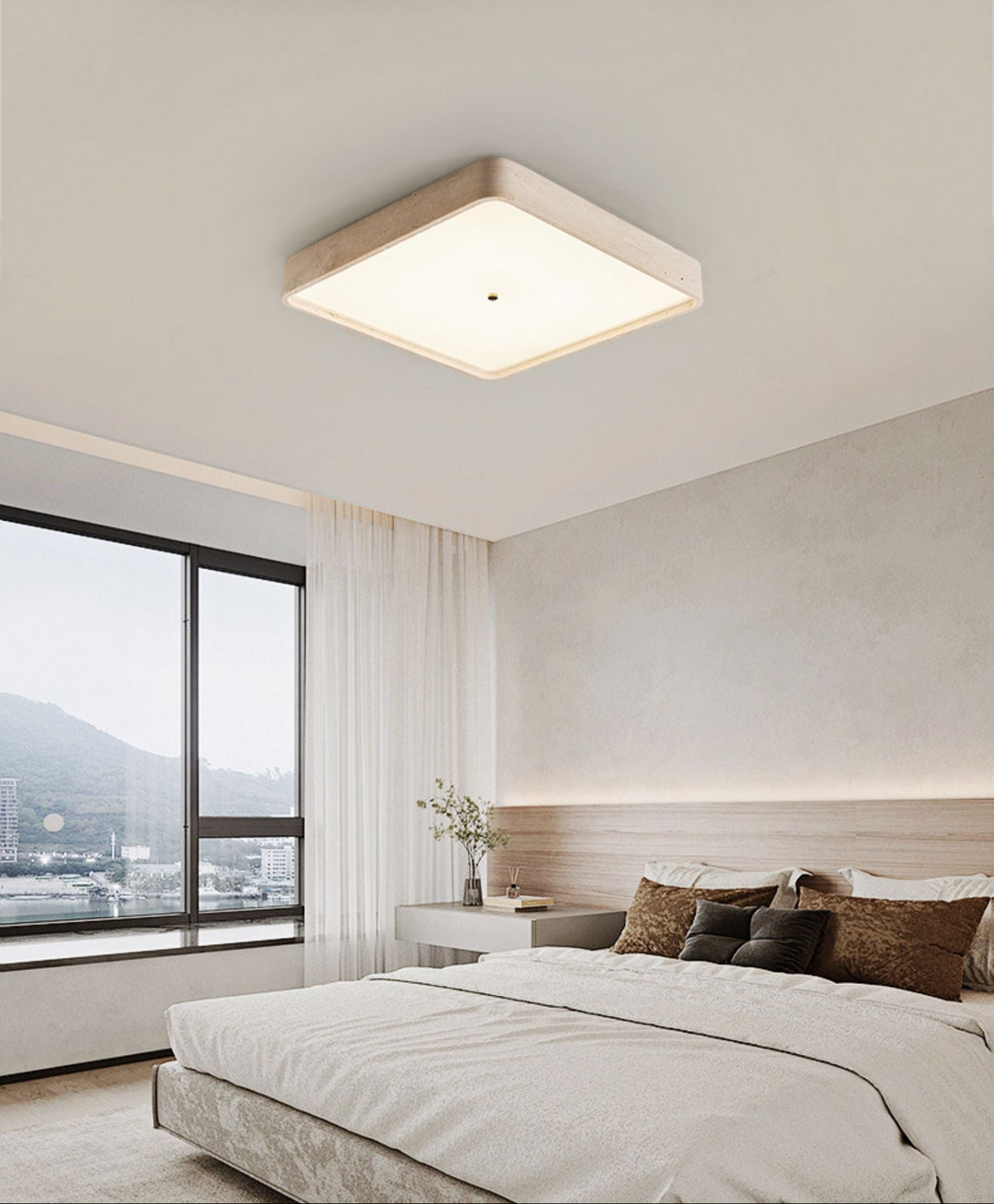 Geo Travertine Square Ceiling Light - Vakkerlight