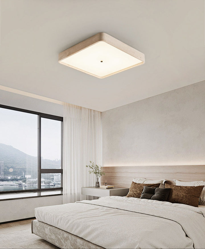 Geo Travertine Square Ceiling Light - Vakkerlight