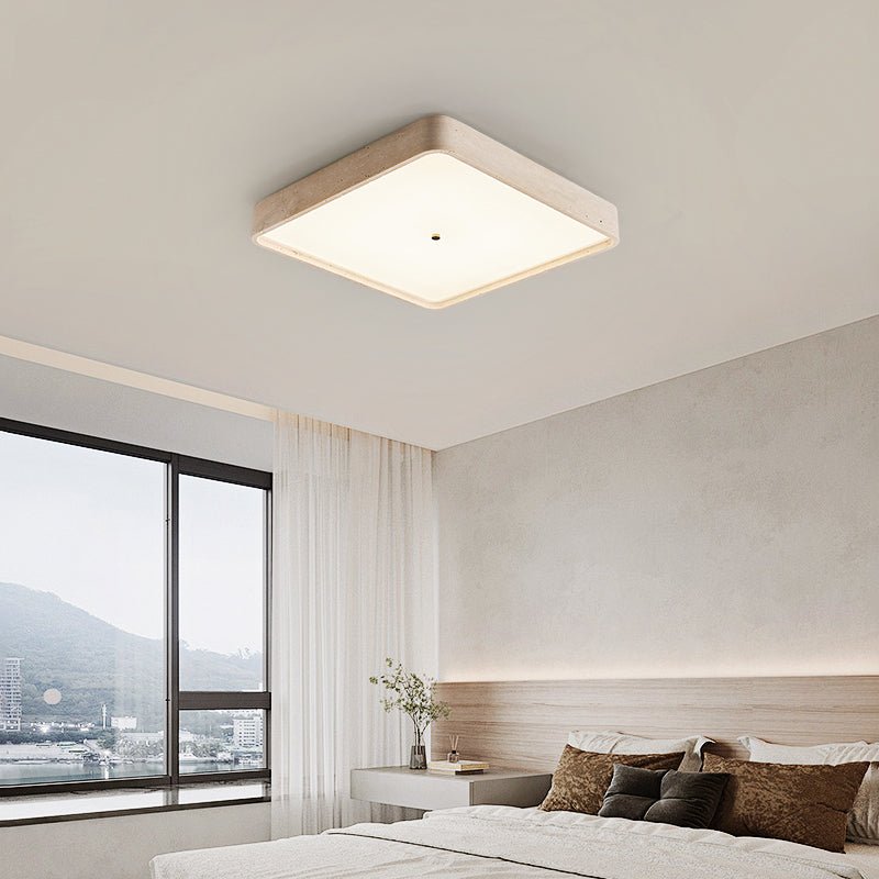 Geo Travertine Square Ceiling Light - Vakkerlight