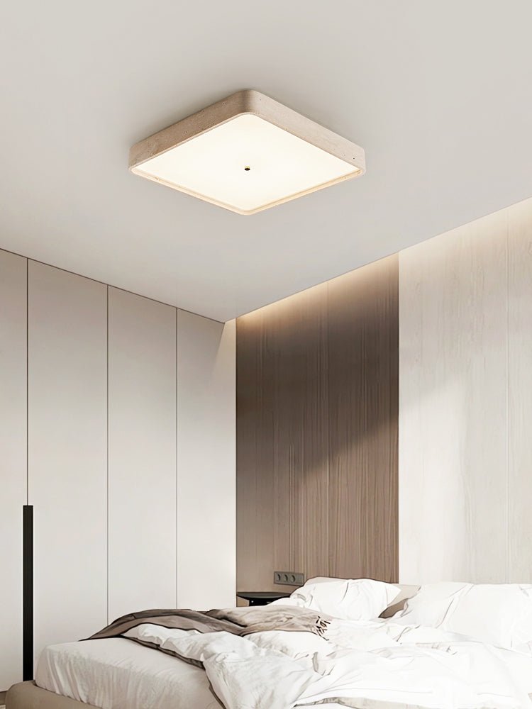 Geo Travertine Square Ceiling Light - Vakkerlight