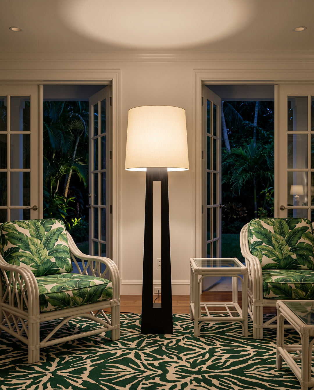 Geometric Wood Floor Lamp