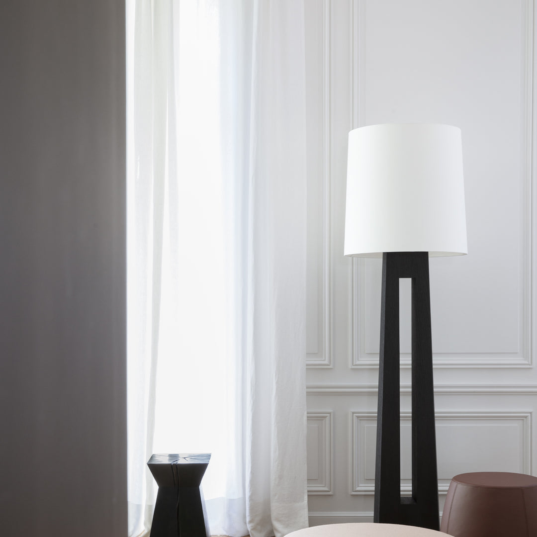 Geometric Wood Floor Lamp