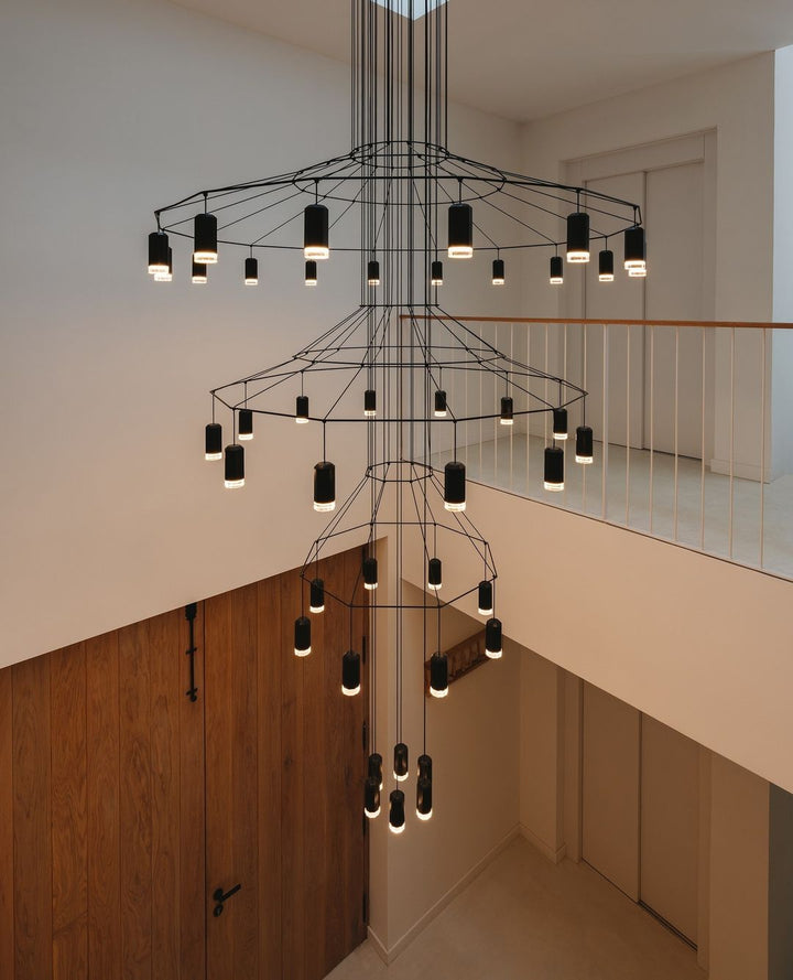 Hanglamp met geometrische lijnen