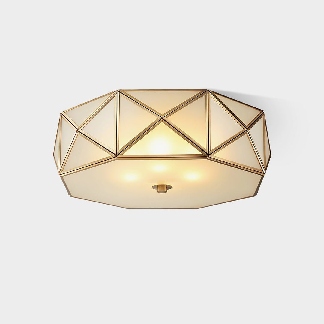 Geometric Shaped Flush Ceiling Light - Vakkerlight