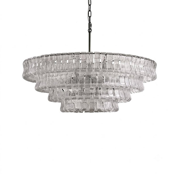 Ghiaccio Layered Glass Chandelier