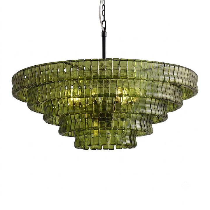 Ghiaccio Layered Glass Chandelier