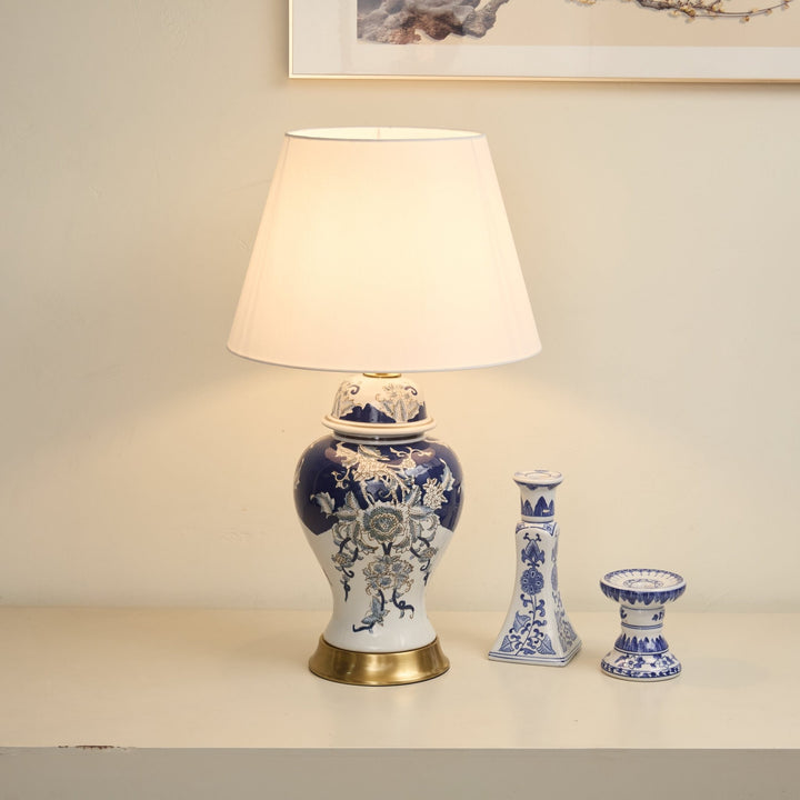 Gilt Accented Table Lamp - Vakkerlight