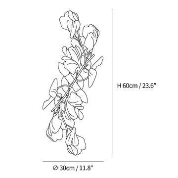 Gingko Flowers Wandleuchte — Dimension drawings 1