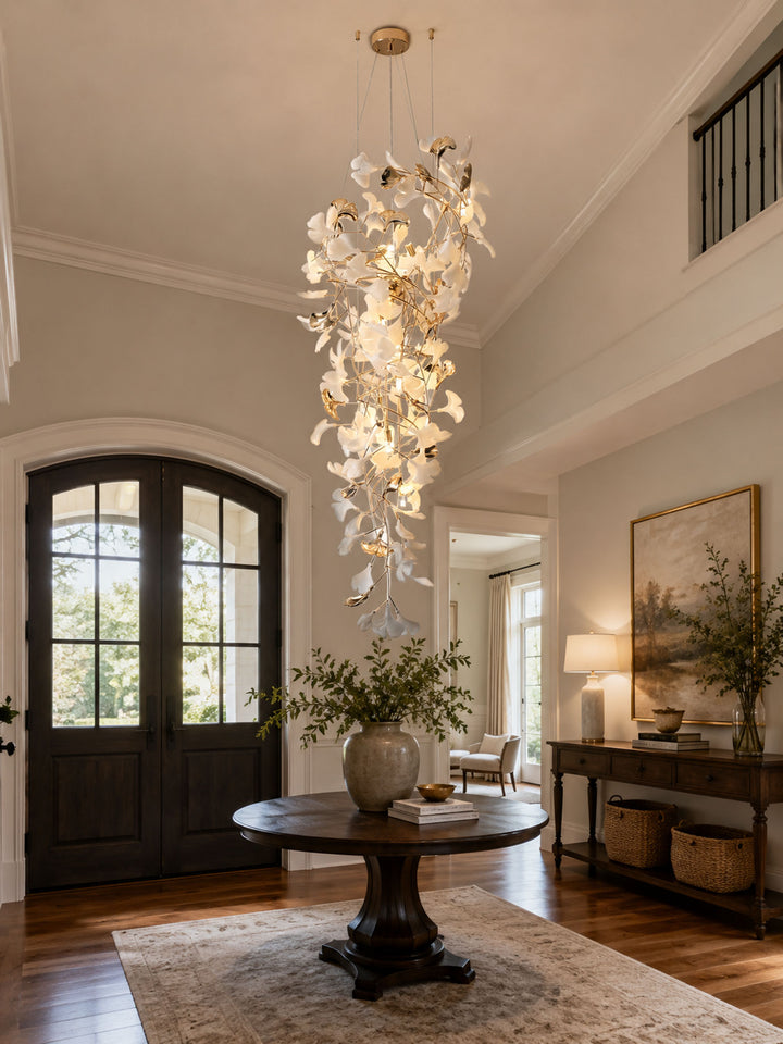 Gingko Cascade Leave Chandelier - Vakkerlight