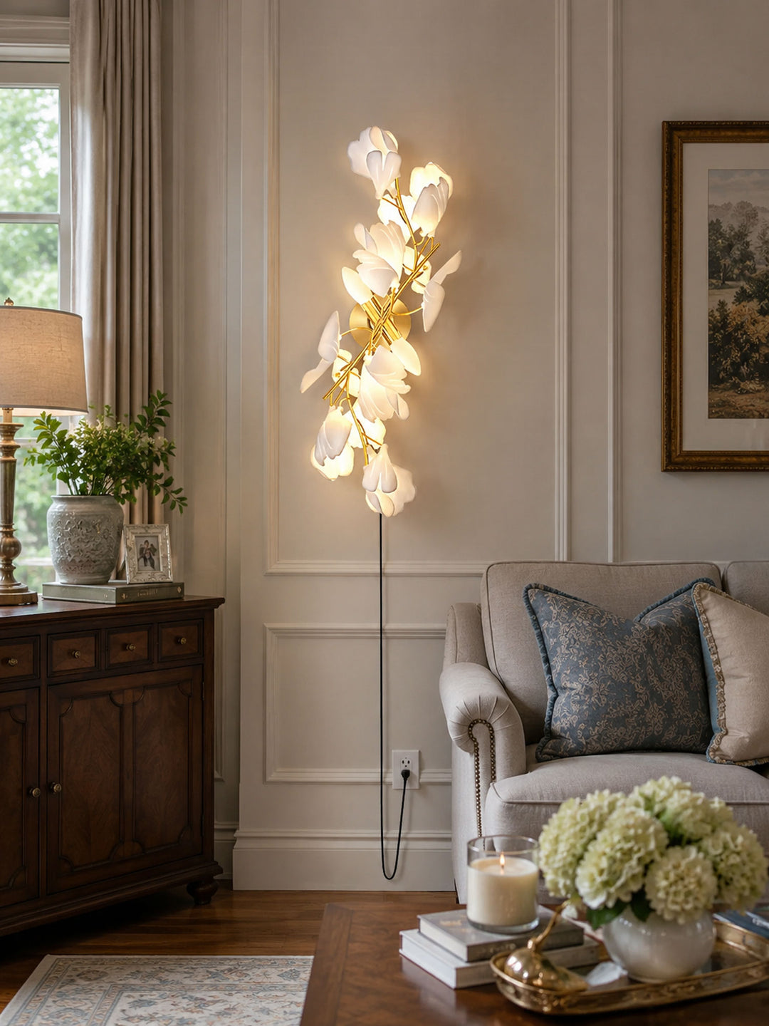 Gingko Flowers Plug - in Wall Lamp - Vakkerlight