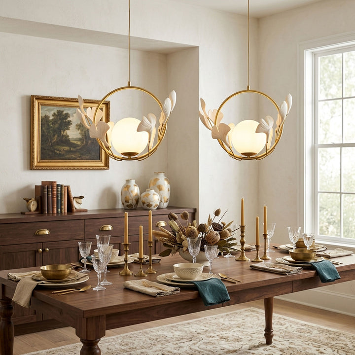 Gingko Halo Glass Pendant Lamp - Vakkerlight