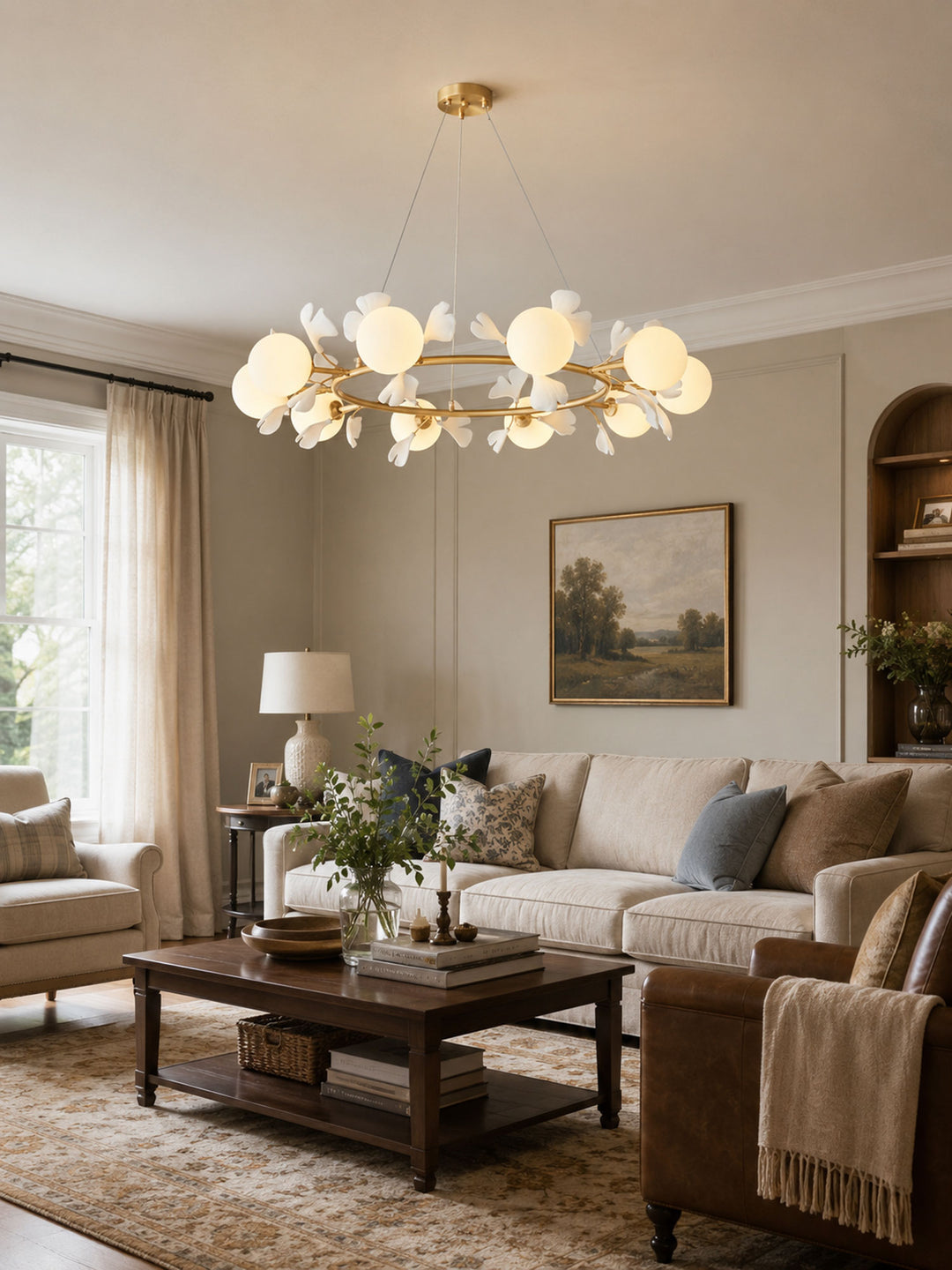 Gingko Orb Chandelier - Vakkerlight