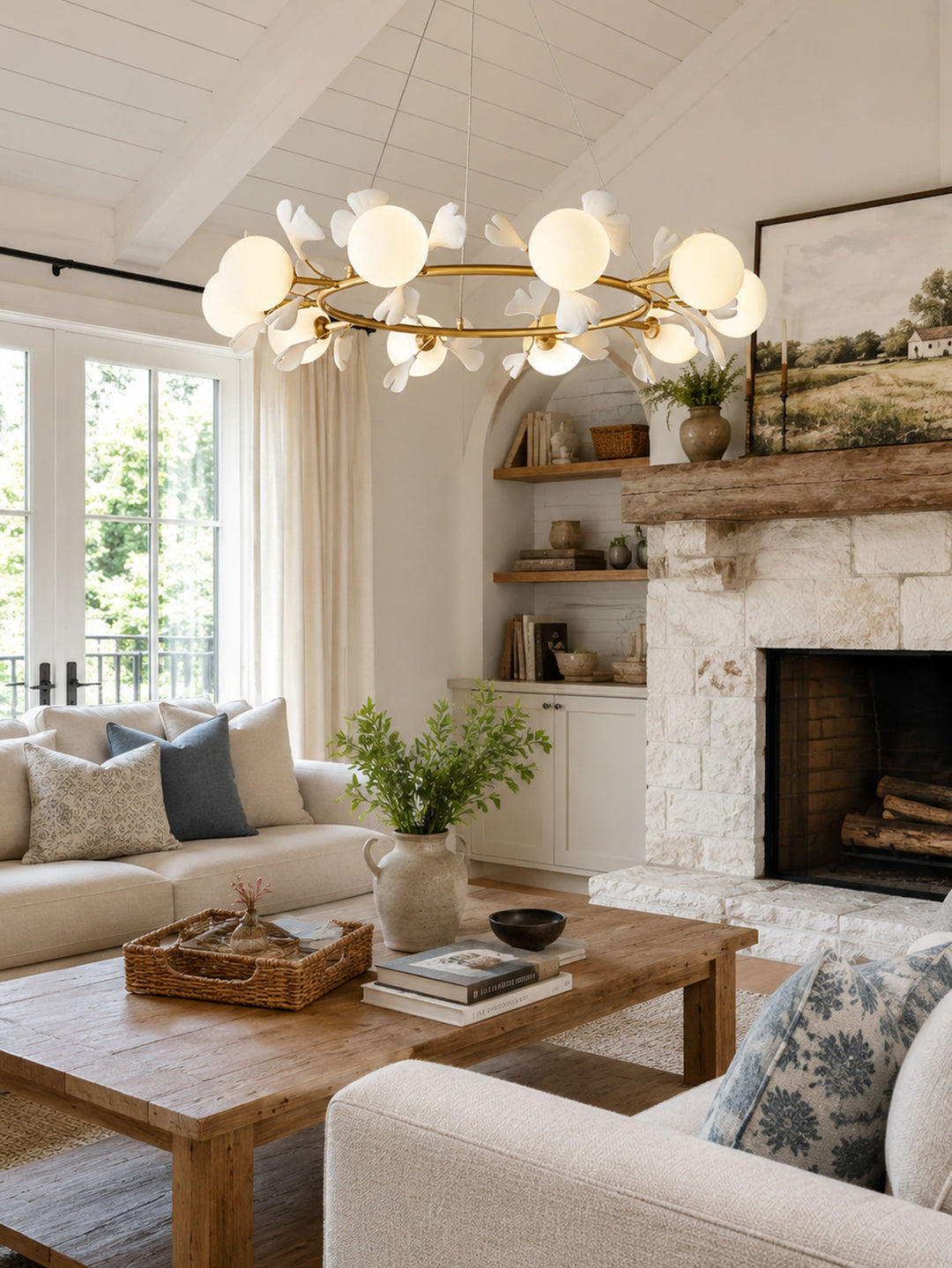 Gingko Orb Chandelier - Vakkerlight