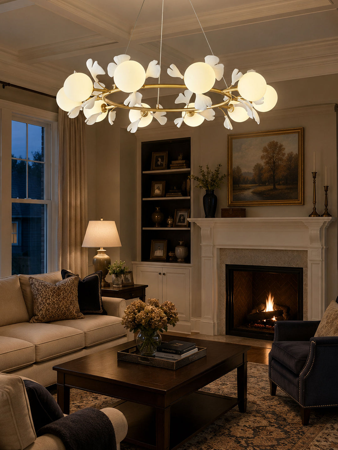 Gingko Orb Chandelier - Vakkerlight