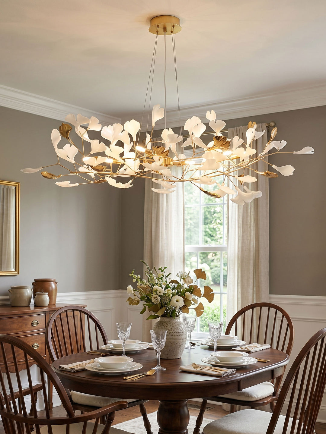Gingko Wreath Chandelier - Vakkerlight
