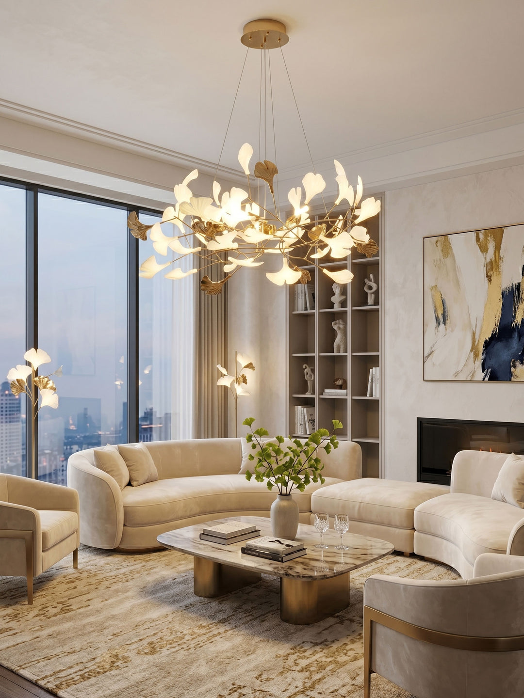 Gingko Wreath Chandelier - Vakkerlight