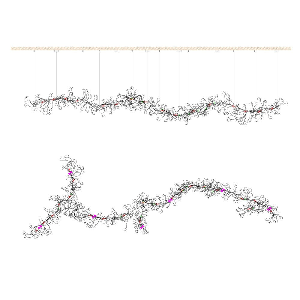 Gingko Chandelier E - Vakkerlight