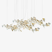 Gold White Leaves Combination Gingko Chandeliers - Vakkerlight