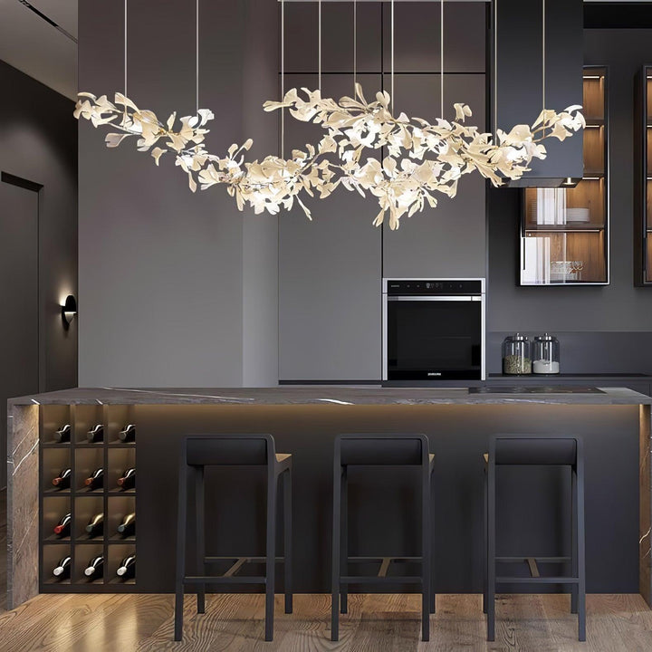 Double Layer Combination Gingko Chandelier - Vakkerlight