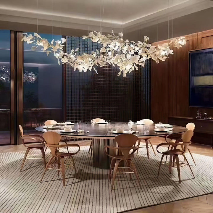 Double Layer Combination Gingko Chandelier - Vakkerlight