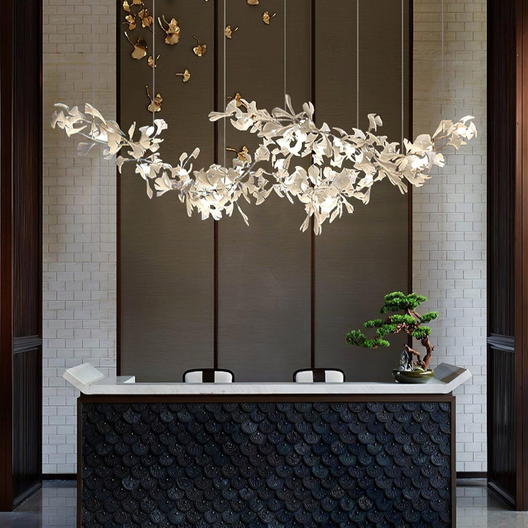 Double Layer Combination Gingko Chandelier - Vakkerlight