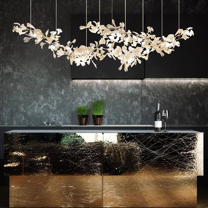 Double Layer Combination Gingko Chandelier - Vakkerlight