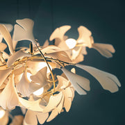 Gold White Leaves Combination Gingko Chandeliers