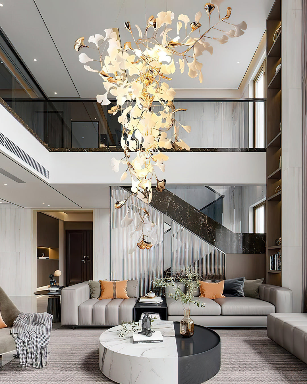 Ginkgo Tip Tlying Chandelier - Vakkerlight