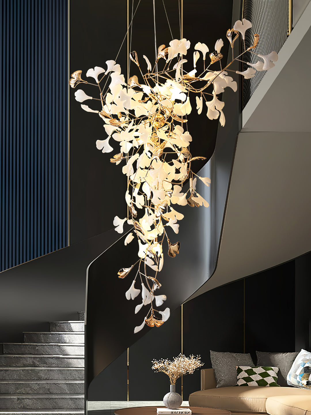 Ginkgo Tip Tlying Chandelier - Vakkerlight