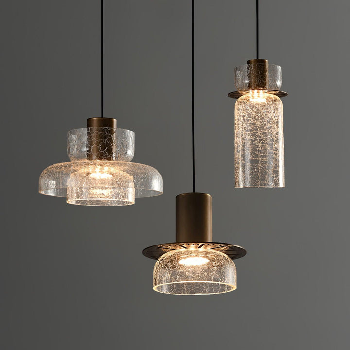 Glacier Crackle Glass Pendant Lamp - Vakkerlight