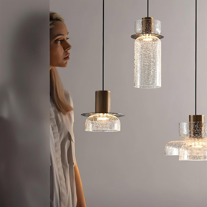 Glacier Crackle Glass Pendant Lamp - Vakkerlight