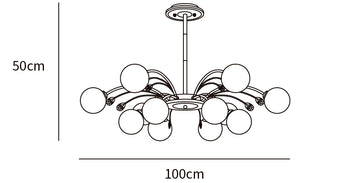 Lustre Glamoroso de Gotas de Vidro — Dimension drawings 4