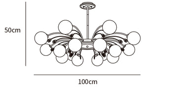 Lustre Glamoroso de Gotas de Vidro — Dimension drawings 5