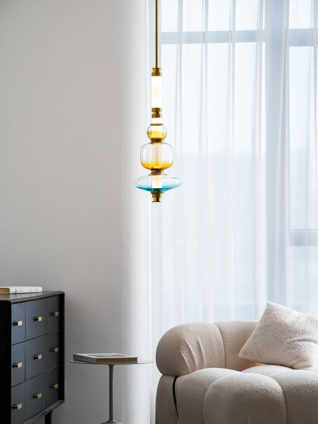 Glass Bead Linear Pendant Light - Vakkerlight