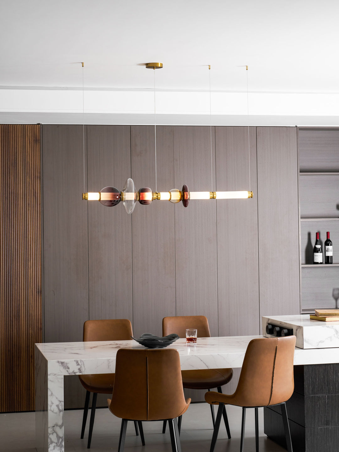 Glass Bead Linear Pendant Light - Vakkerlight