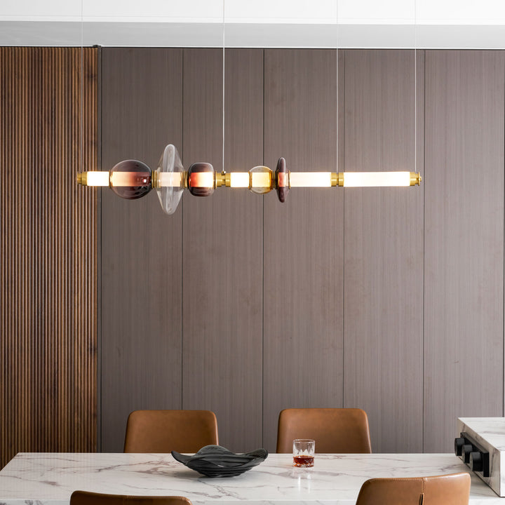 Glass Bead Linear Pendant Light - Vakkerlight