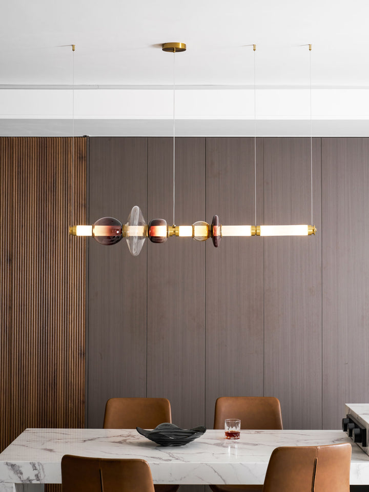 Glass Bead Linear Pendant Light - Vakkerlight