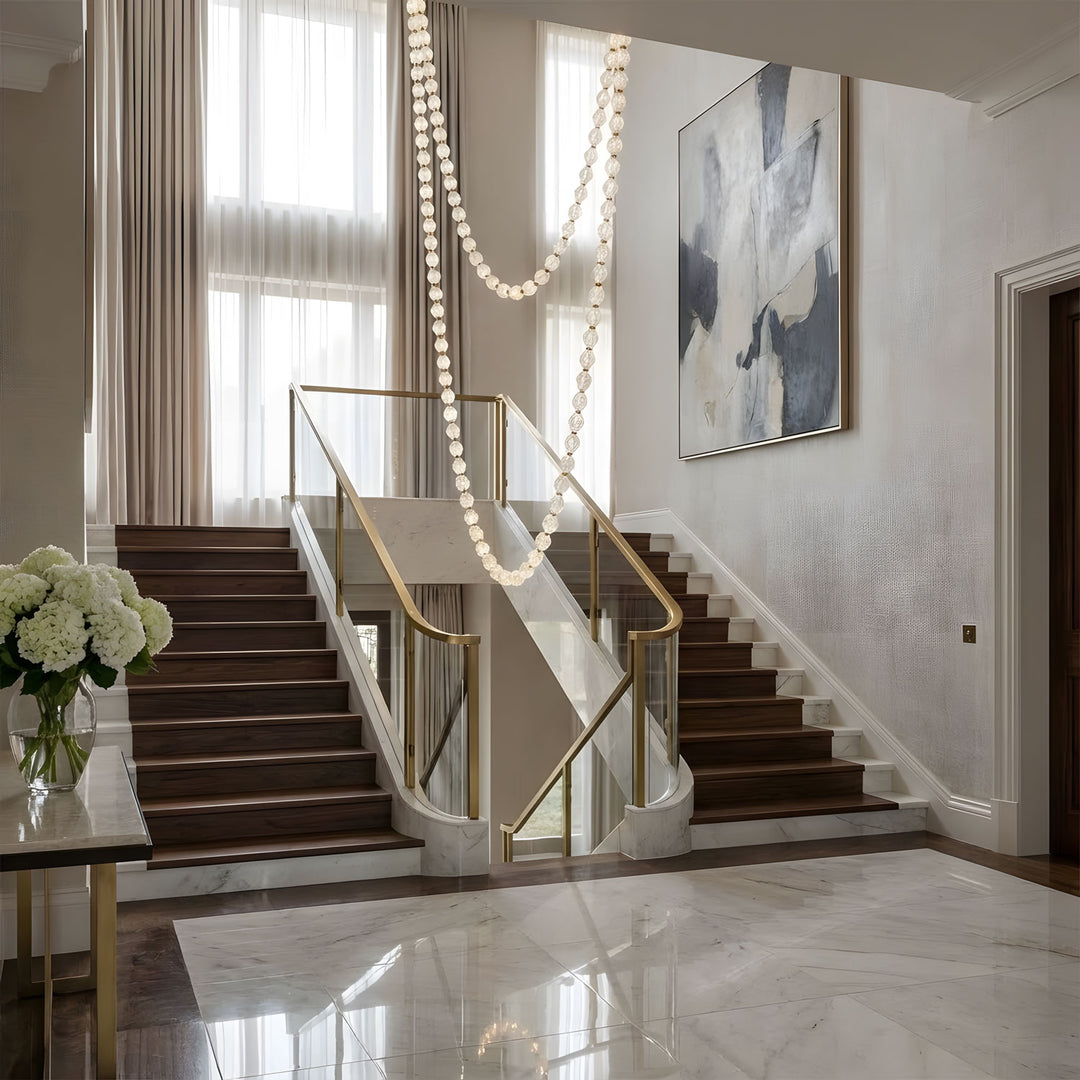 Glass Chain Chandelier