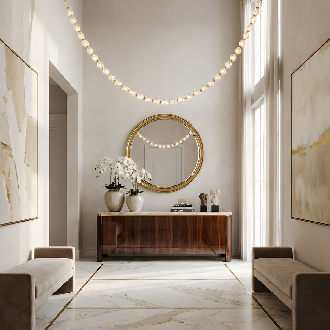 Glass Chain Chandelier