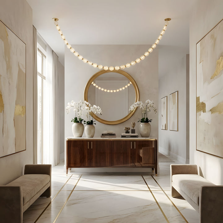 Glass Chain Chandelier