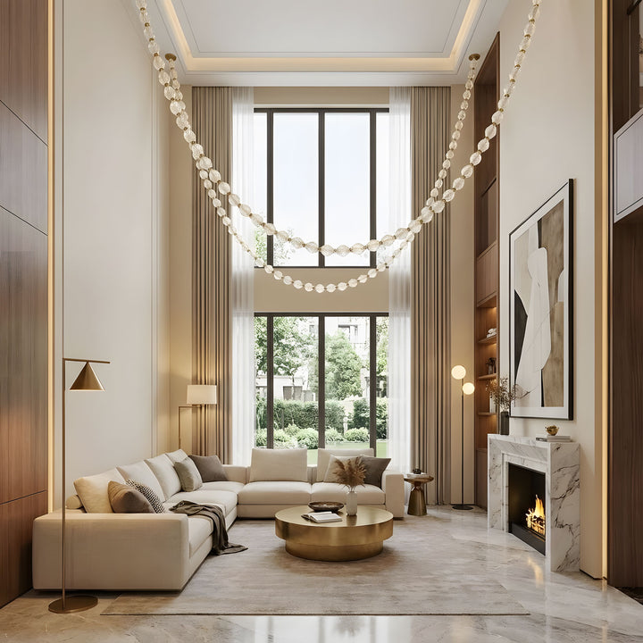 Glass Chain Chandelier