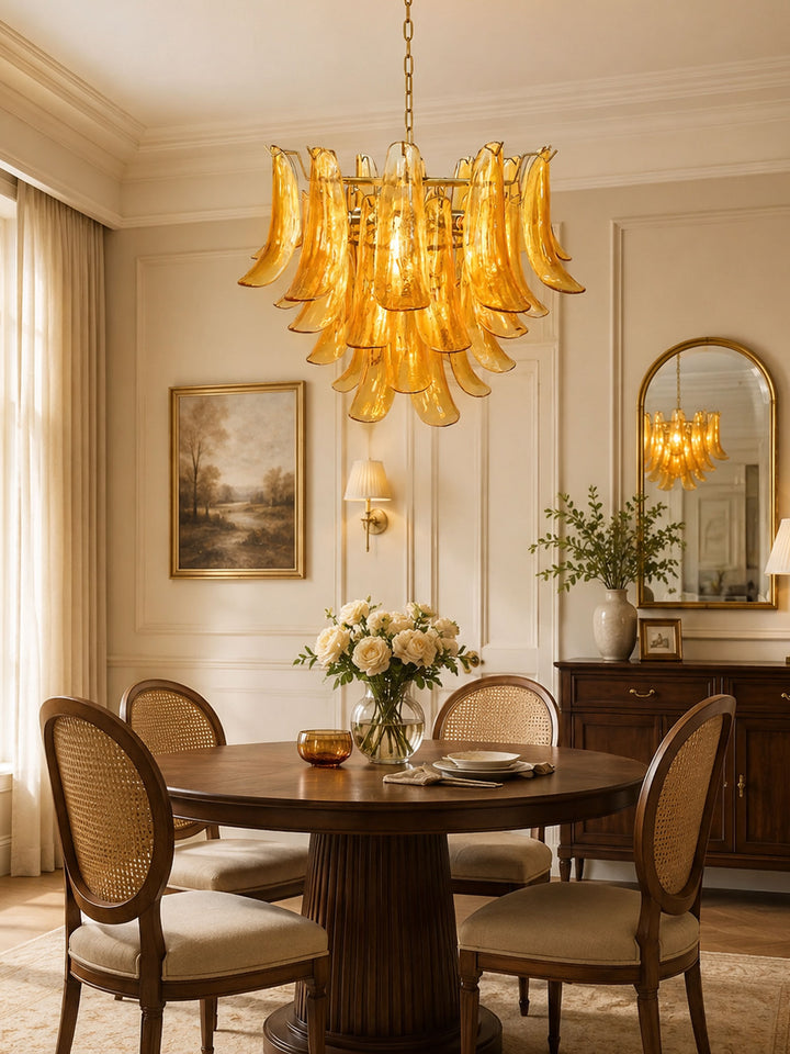 Glass Leaf Chandelier - Vakkerlight